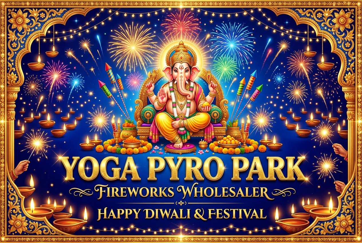 Yoga Pyro Park Poster - Happy Diwali Fireworks Wholesaler